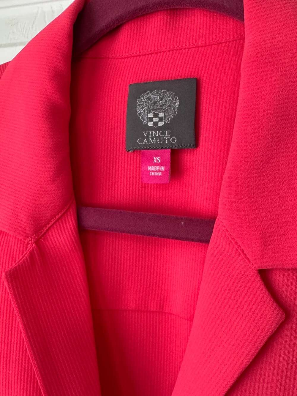 Vince Camuto Fuchsia Tie-Belt Blazer Jacket - Picture 2 of 3